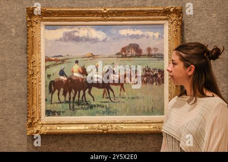 Bonhams London, Großbritannien. September 2024. Edward Seago, RWS, RBA (British, 1910-1974) The Norfolk Point-to-Point 19th Century British and Impressionist Art Sale 25 September 2024, 14:00 BST London, New Bond Street £50.000 - £70.000. Quelle: Paul Quezada-Neiman/Alamy Live News Stockfoto