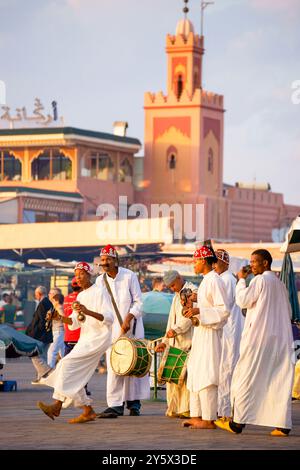 Platz Djemaa El Fna. Marrakesch. Imperial City. Marokko. Afrika. Stockfoto