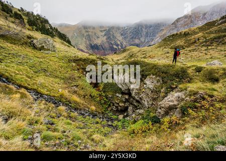 Uelhs de Pomero, Artiga de Lin, Aran-Tal, Pyrenäen-Gebirge, lleida, Katalonien, Spanien, europa Stockfoto