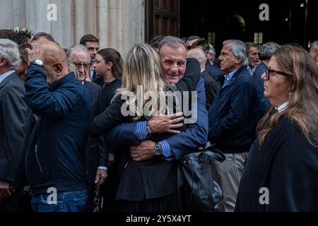 Mailand, Italien. September 2024. Funerali Paola MarellaMilano - Italia - Cronaca - Luned&#xec;, 23 Settembre, 2024 (Foto di Marco Ottico/Lapresse) Beerdigung von Paola Marella Mailand, Italien - Nachrichten - Montag, 23. September 2024 (Foto: Marco Ottico/Lapresse) Credit: LaPresse/Alamy Live News Stockfoto