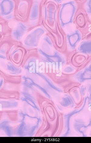 Abstrakter pastellrosa und blauer Marmor Textur Hintergrund mit fließenden Mustern. Stockfoto