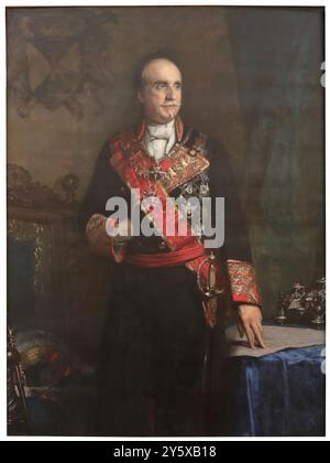 Raimundo de Madrazo y Garreta / Porträt von Leopoldo O'Donnell. 1867. Öl auf Leinwand. Museum: Museo del Prado, Madrid, España. Stockfoto