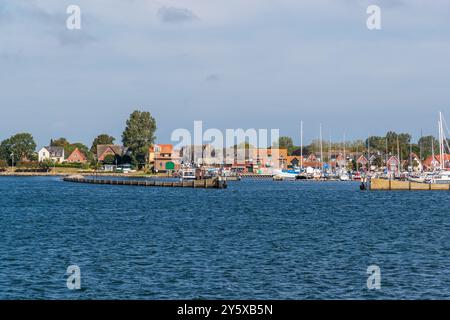 Hafen des Fischerdorfes Maasholm in der Schleimmmündung. Maasholm , Strandweg, Geltinger Bucht, Schleswig-Holstein, Deutschland Stockfoto