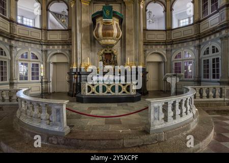 St. Nikolaikirche in Kappeln der evangelisch-lutherischen Pfarrei St. Christophorus Ostangeln. Kirchstraße, Kappeln, Schleswig-Holstein, Deutschland Stockfoto