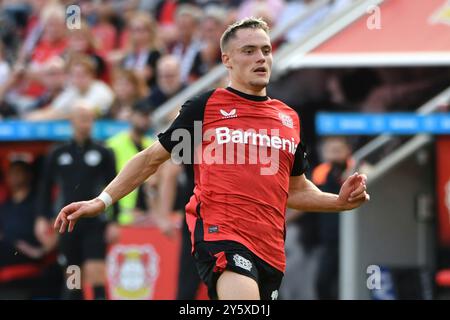 Leverkusen, Deutschland. September 2024. Fussball; Spieltag 04; 1. Bundesliga; Saison 2024/2025; Bayer Leverkusen gegen VfL Wolfsburg am 22.09.2024 in Leverkusen. UBz: 10 Florian Wirtz, Bayer Leverkusen. Quelle: dpa/Alamy Live News Stockfoto