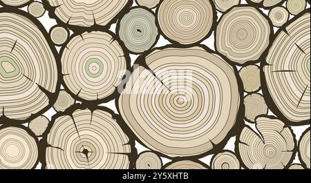 Nahtloses Holzmuster Stock Vektor