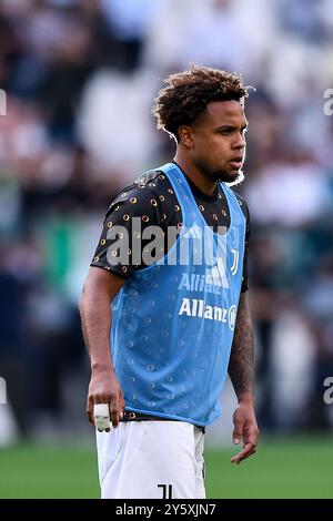 Weston McKennie von Juventus während des Spiels der Serie A zwischen Juventus und Neapel im Allianz-Stadion am 21. September 2024 in Turin, Italien. Stockfoto