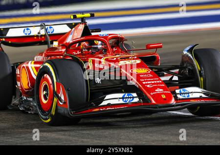 Singapur, Singapur. September 2024. #55 Carlos Sainz (ESP, Scuderia Ferrari HP), F1 Grand Prix von Singapur auf dem Marina Bay Street Circuit am 22. September 2024 in Singapur. (Foto von HOCH ZWEI) Credit: dpa/Alamy Live News Stockfoto