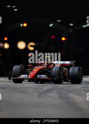 Singapur, Singapur. September 2024. #55 Carlos Sainz (ESP, Scuderia Ferrari HP), F1 Grand Prix von Singapur auf dem Marina Bay Street Circuit am 22. September 2024 in Singapur. (Foto von HOCH ZWEI) Credit: dpa/Alamy Live News Stockfoto