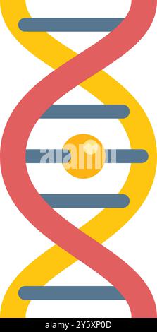 Bunte Illustration einer dna-Doppelhelix, die Genetik, Vererbung und die Bausteine des Lebens repräsentiert Stock Vektor