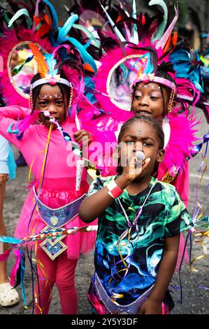 22. September 2024 Hackney Karneval. hild-Performer Stockfoto