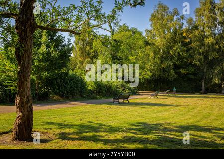 Wunderschöne pulsierende Landschaft in Jephson Gardens, Leamington Spa, Großbritannien. Stockfoto