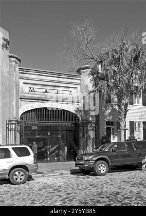 Das 1859 erbaute Old Slave Mart Museum befindet sich im historischen Stadtteil Charleston, South Carolina, USA. Stockfoto