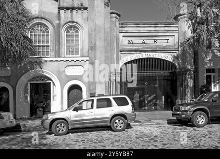 Das 1859 erbaute Old Slave Mart Museum befindet sich im historischen Stadtteil Charleston, South Carolina, USA Stockfoto