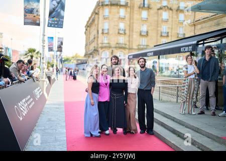 September 2024, Donostia / San Sebastian, Euskadi, Spanien: Clara Segura, Enric Auquer, Macarena Garcia, Maria Rodriguez Soto besuchte Mugaritz. Sin Papa ni postre' Red Carpet beim 72. San Sebastian International Film Festival im Victoria Eugenia Theatre am 23. September 2024 in Donostia/San Sebastian, Spanien (Bild: © Jack Abuin/ZUMA Press Wire) NUR ZUR REDAKTIONELLEN VERWENDUNG! Nicht für kommerzielle ZWECKE! Stockfoto