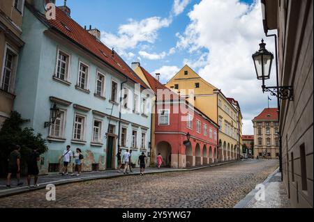 Prager Burgviertel Mit Blick Auf Die Straße Stockfoto