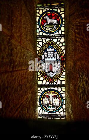 Rund um Schottland - Buntglasfenster i The National Wallace Monument, Sterling Stockfoto