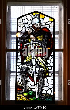 Rund um Schottland - Buntglasfenster i The National Wallace Monument, Sterling Stockfoto