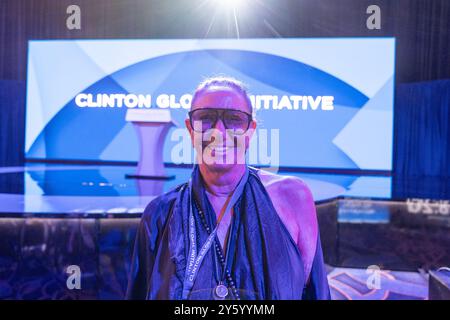 New York, NY, USA, 23. September 2024: Donna Karan wurde am Tag 1 der Clintonn Global Initiative im Hilton Hotel in New York am 23. September 2024 gesehen. Quelle: Lev Radin/Alamy Live News Stockfoto