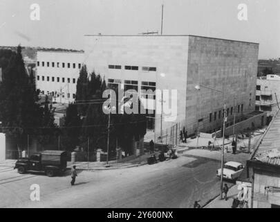 GERICHTSGEBÄUDE FÜR ADOLF EICHMANN-PROZESS IN JERUSALEM/30. MÄRZ 1961 Stockfoto