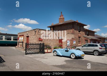 Wensleydale Heritage Railway Leeming nach Leyburn, Lower Swaledale, Yorkshire Dales, England Stockfoto