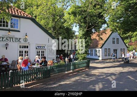 Teestube auf Spiekeroog, Ostfriesische Insel, Niedersachsen, Bundesrepublik Deutschland, Ostfriesland, Niedersachsen, Bundesrepublik Deutschland Stockfoto