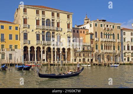 Venedig, Grand Canal Gondeln Boote Architektur Italien Stockfoto