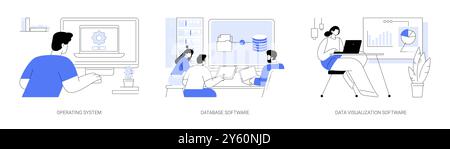 Software-Produkte isoliert Cartoon-Vektor-Illustrationen se Stock Vektor