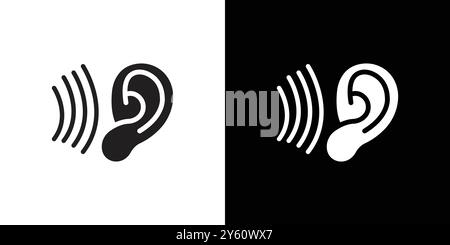 Active Listening Symbol Vector Logo Set Collection oder Bundle Pack Group Stock Vektor