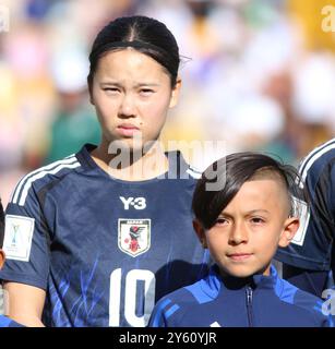 Bogota, Kolumbien. September 2024. Manaka Matsukubo aus Japan beim Endspiel der FIFA U-20-Frauen-Weltmeisterschaft Kolumbien 2024 zwischen Korea DPR und Japan am 22. September 2024 im Estadio El Campin in Bogota, Kolumbien. (Kreditbild: © Daniel Garzon Herazo/ZUMA Press Wire) NUR REDAKTIONELLE VERWENDUNG! Nicht für kommerzielle ZWECKE! Stockfoto