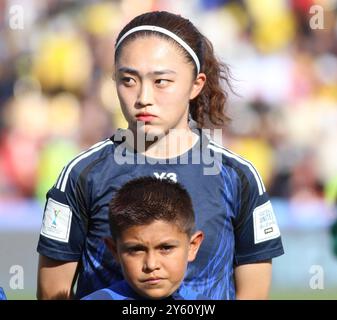 Bogota, Kolumbien. September 2024. Aemu Oyama aus Japan beim Endspiel der FIFA U-20-Frauen-Weltmeisterschaft Kolumbien 2024 zwischen Korea DPR und Japan im Estadio El Campin am 22. September 2024 in Bogota, Kolumbien. (Kreditbild: © Daniel Garzon Herazo/ZUMA Press Wire) NUR REDAKTIONELLE VERWENDUNG! Nicht für kommerzielle ZWECKE! Stockfoto