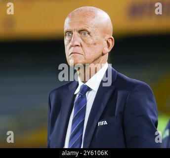 Bogota, Kolumbien. September 2024. Pierluigi Collina besucht am 21. September 2024 das Endspiel der FIFA U-20-Frauen-Weltmeisterschaft 2024 zwischen den USA und den Niederlanden im Nemesio Camacho 'El CampÃ-n' Stadium in Bogota. (Kreditbild: © Daniel Garzon Herazo/ZUMA Press Wire) NUR REDAKTIONELLE VERWENDUNG! Nicht für kommerzielle ZWECKE! Stockfoto