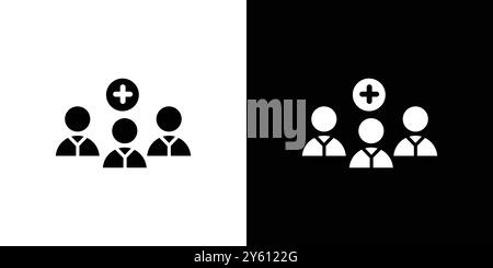 Medizinisches Team Icon Vektor Logo Set Sammlung oder Bündel Pack Gruppe Stock Vektor