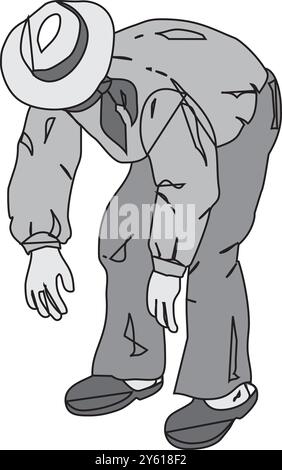 Artoon Farmer Charakter Agrarlandwirtschaft Bauernberuf Icon flache Vektor-Illustration Stock Vektor