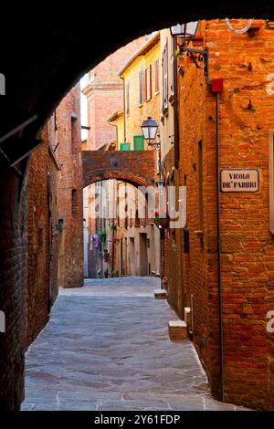 Historisches mittelalterliches Dorf Turrita di Siena, Toskana Italien Stockfoto