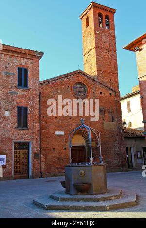 Historisches mittelalterliches Dorf Turrita di Siena, Toskana Italien Stockfoto