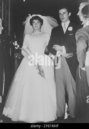 MARIA ESTHER VERMÄHLT SENOR CARLOS ALBERTO VIVARES 29. MÄRZ 1960 Stockfoto