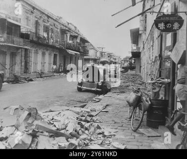 CYCLONE CAROLE CYCLONE DAMAGES PORT LOUIS 11 MÄRZ 1960 Stockfoto