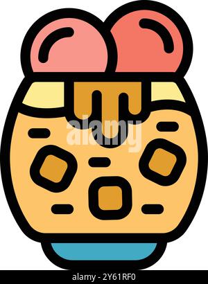 Diese Ikone eines erfrischenden Bubble-Tees ist perfekt für Ihre Getränke- und Dessertdesigns Stock Vektor