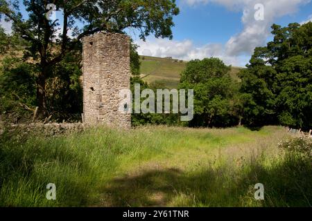Braithwaite Bleischmelzmühle erhalten geblieben, South Walden, West Burton, Wensleydale, Yorkshire Dales, England Stockfoto