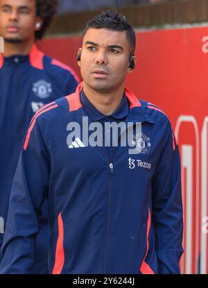 London, Großbritannien. September 2024 - Crystal Palace gegen Manchester United - Premier League - Selhurst Park. Casimero von Manchester United. Bildnachweis: Mark Pain / Alamy Live News Stockfoto