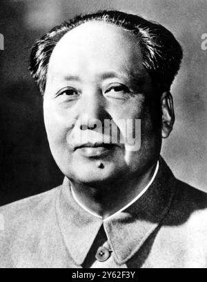 Offizielles Regierungsporträt von Mao TSE-Tung, Vorsitzender der Kommunistischen Partei Chinas. 23. Mai 1963 Stockfoto