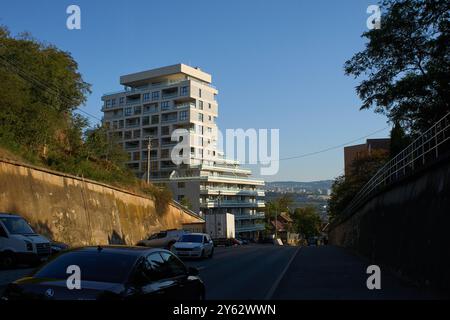 Cluj-Napoca, Rumänien. September 2024: Blick auf die Taietura Turcului Straße auf Cluj-Napoca. Stockfoto