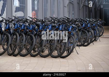 E-Bikes vom mein Schiff 1, Ozeane Cruise Ship, bereit für eine Tour durch Halifax, kanada Stockfoto