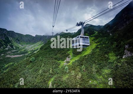 Seilbahn von Kuznice nach Kasprowy Wierch, Tatra-Nationalpark, Malopolska, Karpaten, Polen, europa. Stockfoto