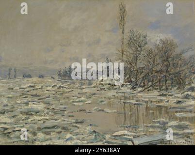 Der Zusammenbruch des Eises. Museum: Museu Calouste Gulbenkian, Lissabon. Autor: CLAUDE MONET. Stockfoto