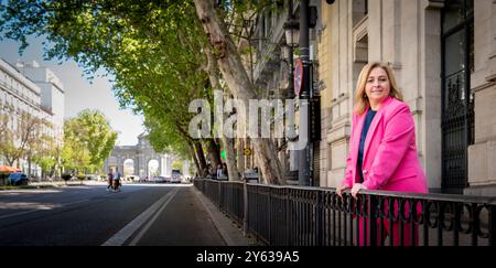 Madrid, 11.04.2024. Interview mit Inmaculada Sanz Otero, stellvertretender Bürgermeister für Sicherheit und Notfälle. Foto: Ignacio Gil. ARCHDC. Quelle: Album / Archivo ABC / Ignacio Gil Stockfoto