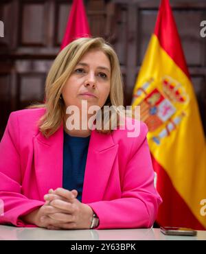 Madrid, 11.04.2024. Interview mit Inmaculada Sanz Otero, stellvertretender Bürgermeister für Sicherheit und Notfälle. Foto: Ignacio Gil. ARCHDC. Quelle: Album / Archivo ABC / Ignacio Gil Stockfoto