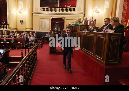 Madrid, 19.10.2023. Senatspalast. Auftritt der verschiedenen Regionalpräsidenten vor der Generalkommission der Autonomen Gemeinschaften des Senats in einer Debatte über die wirksame Anwendung der Gleichheitsgrundsätze vor dem Recht aller Spanier. Pere Aragonés, Alfonso Rueda, Juanma Moreno, Mañueco, Marga Prohens, Juan Espadas, Fernandez Vara... Foto: Jaime García. ARCHDC. Quelle: Album / Archivo ABC / Jaime García Stockfoto