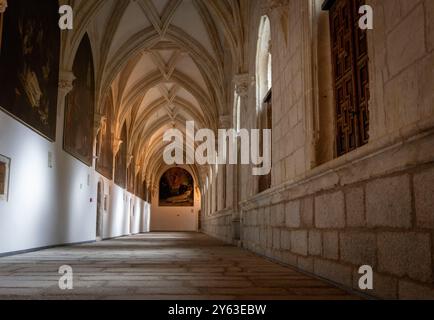 Rascafría (Madrid), 11.08.2023. Bericht über das Königliche Kloster Santa María de El Paular der Benediktinermönche. Hauptkloster mit Gemälden von Vicente Carducho. Foto: Ignacio Gil. ARCHDC. Quelle: Album / Archivo ABC / Ignacio Gil Stockfoto